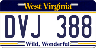 WV license plate DVJ388