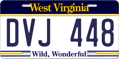 WV license plate DVJ448