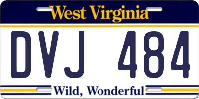 WV license plate DVJ484