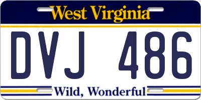 WV license plate DVJ486