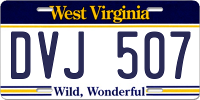 WV license plate DVJ507