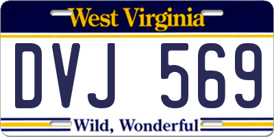 WV license plate DVJ569