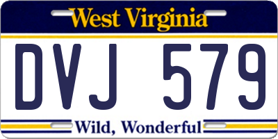 WV license plate DVJ579