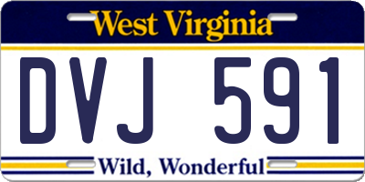 WV license plate DVJ591