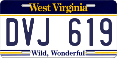 WV license plate DVJ619