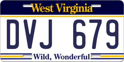 WV license plate DVJ679