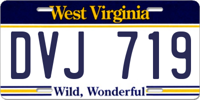 WV license plate DVJ719
