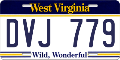 WV license plate DVJ779
