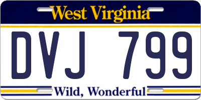 WV license plate DVJ799