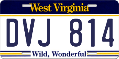 WV license plate DVJ814