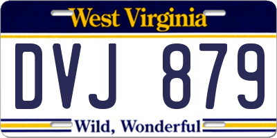 WV license plate DVJ879