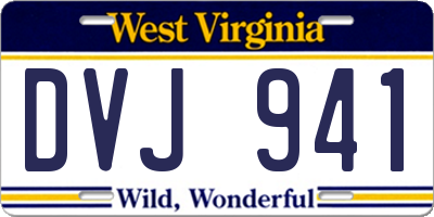 WV license plate DVJ941