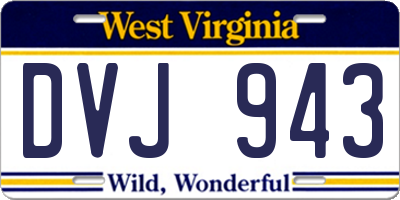 WV license plate DVJ943