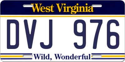WV license plate DVJ976