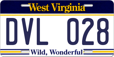 WV license plate DVL028