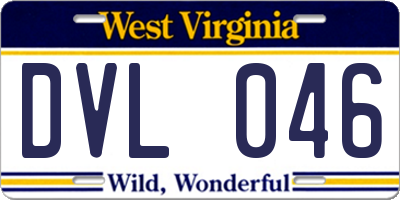 WV license plate DVL046