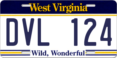 WV license plate DVL124