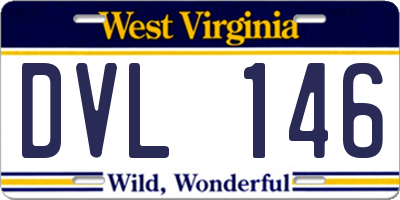 WV license plate DVL146