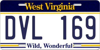 WV license plate DVL169