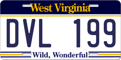 WV license plate DVL199