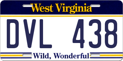 WV license plate DVL438