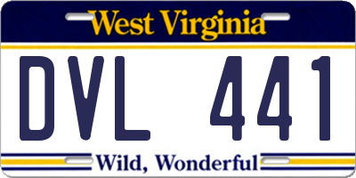 WV license plate DVL441