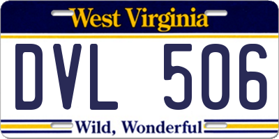 WV license plate DVL506