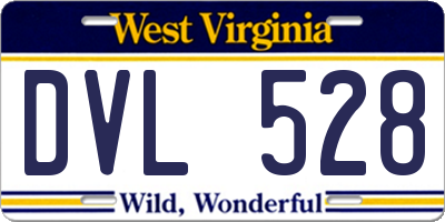 WV license plate DVL528