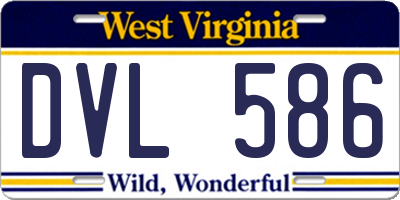 WV license plate DVL586