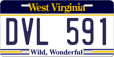 WV license plate DVL591