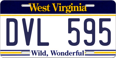 WV license plate DVL595