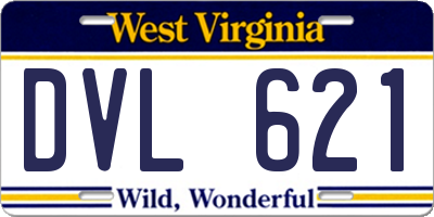 WV license plate DVL621
