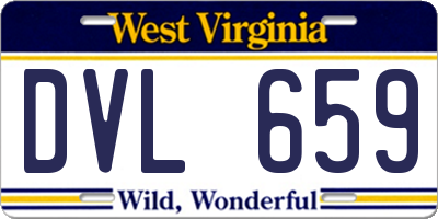 WV license plate DVL659