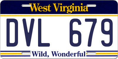 WV license plate DVL679