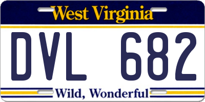 WV license plate DVL682