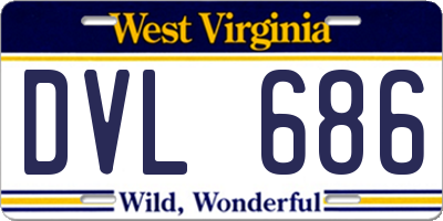 WV license plate DVL686