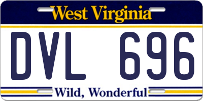 WV license plate DVL696