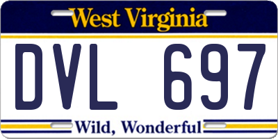 WV license plate DVL697