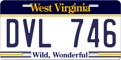 WV license plate DVL746