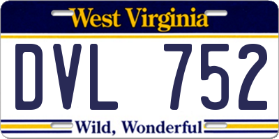 WV license plate DVL752