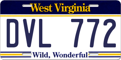 WV license plate DVL772