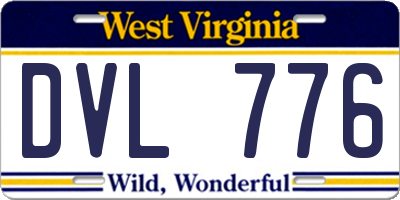 WV license plate DVL776