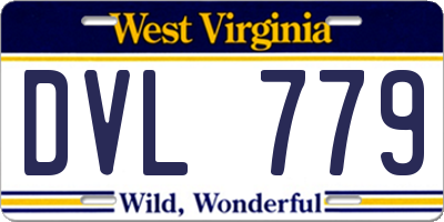 WV license plate DVL779