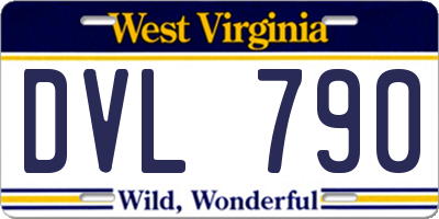 WV license plate DVL790