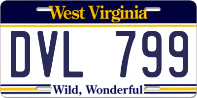 WV license plate DVL799