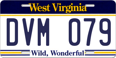 WV license plate DVM079