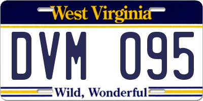 WV license plate DVM095