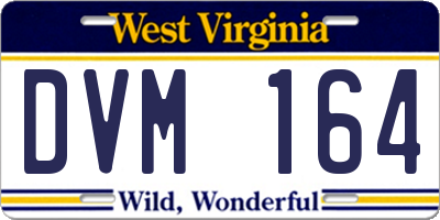 WV license plate DVM164