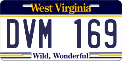 WV license plate DVM169