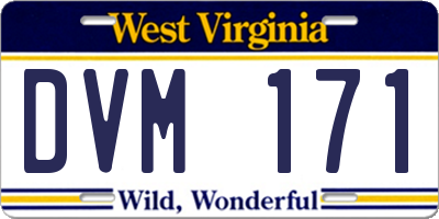 WV license plate DVM171